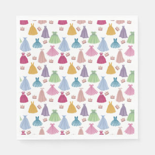Princess Dresses Fairytale Little Girl Pattern Napkin