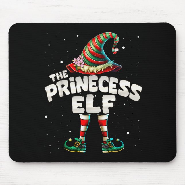 Princess Elf Family Matching Group Christmas Girls Mouse Pad (Front)