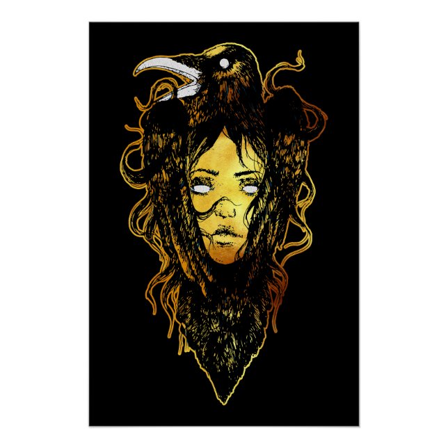 Princess Embraced by a Crow Poster (Front)