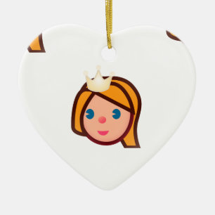 princess emoji ceramic tree decoration