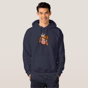 princess emoji mens hooded hoodie sweatshirt