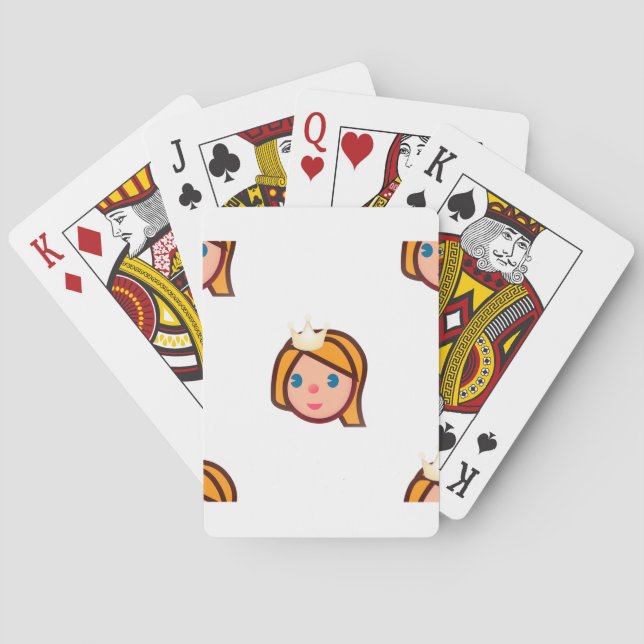 princess emoji playing cards (Back)
