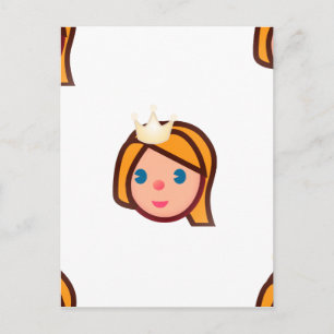 princess emoji postcard
