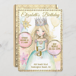 Princess Fairy Birthday Party Invitation
