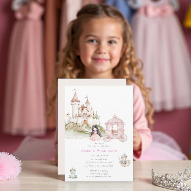 Princess Fairytale Pastel Pink Birthday Invite (Creator Uploaded)