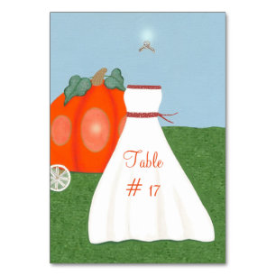 Princess FairyTale Pumpkin Carriage Table Number