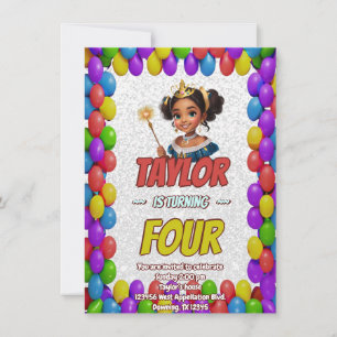Princess Fairytale Royal Pretty Birthday Invite