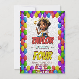 Princess Fairytale Royal Pretty Birthday Invite