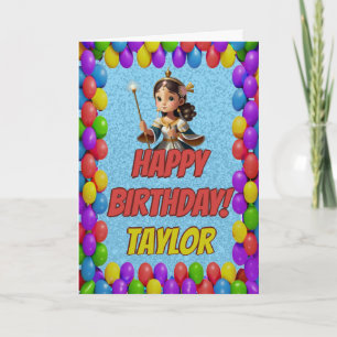 Princess Fairytale Royal Pretty Greeting Birthday Card