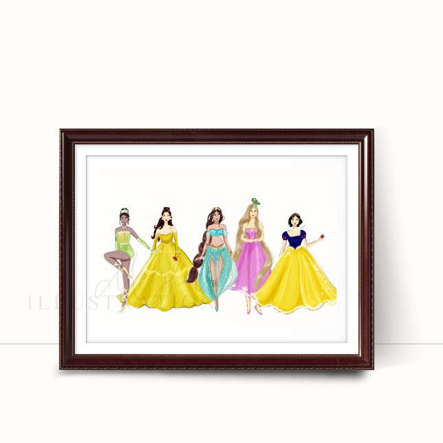 princess, fashion sketch, poster (Creator Uploaded)