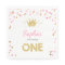 Princess First birthday Paper Napkin Gold Pink