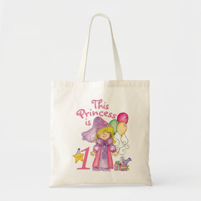 Princess First Birthday Tote Bag (Front)