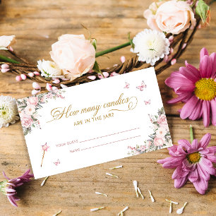 Princess Floral Baby Guess How Many Candies Card
