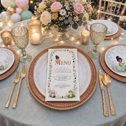 Princess Floral Fairytale Baby Shower Menu
