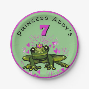 Princess Frog Birthday Paper Plate