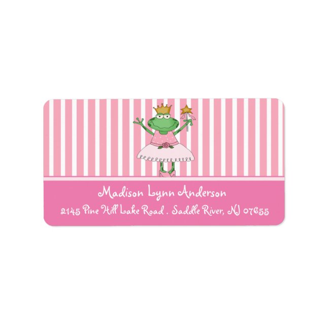 Princess Frog Return Address Labels. Label (Front)