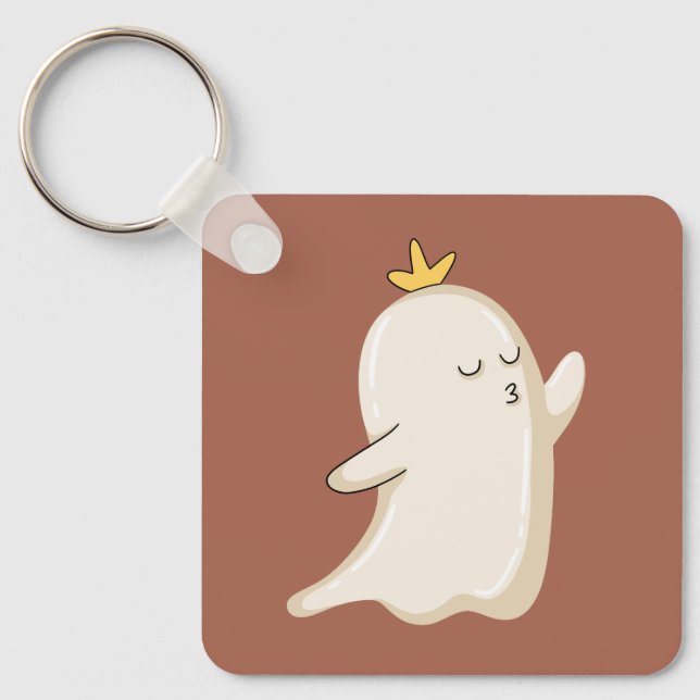 Princess Ghost Blowing a Kiss Key Ring (Front)