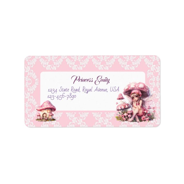 Princess Girl Address Label (Front)
