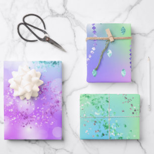 Princess Glitter Wrapping Paper Sheet