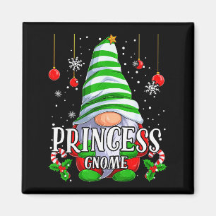 Princess Gnome Christmas Pajamas Matching Family G Magnet