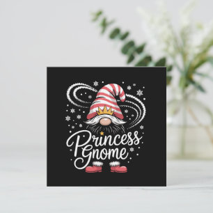 Princess Gnome Matching Family Gnomes Funny Xmas Holiday Card