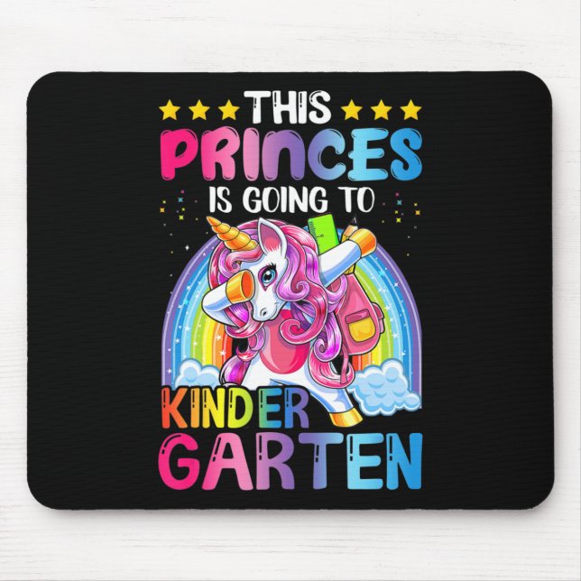 Princess Going To Kindergarten Gift Back to School Mouse Pad (Front)