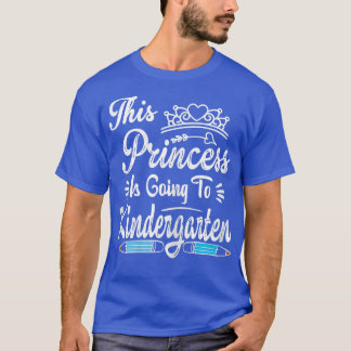 Princess Going To Kindergarten Tee For Girls Back