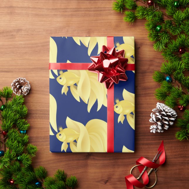 Princess golden fish gift wrapping paper (Holiday Gift)