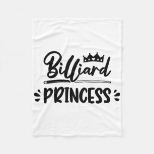 Princess Graphic Pool Billard Snooker Billard Cue Fleece Blanket