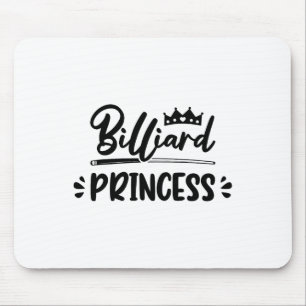Princess Graphic Pool Billard Snooker Billard Cue  Mouse Pad