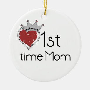 Princess Heart 1st Time Mum Gifts Ceramic Tree Decoration