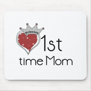 Princess Heart 1st Time Mum Tshirts and Gifts Mouse Pad