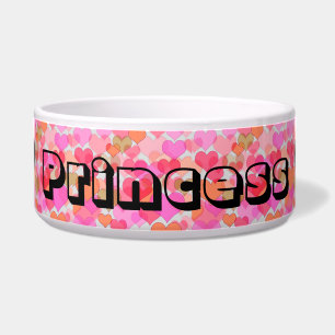 Princess Hearts Fur Baby Food Bowl
