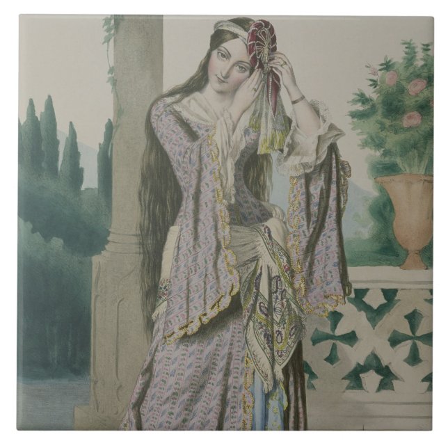 Princess Helen, engraved by the Thierry Brothers, Tile (Front)