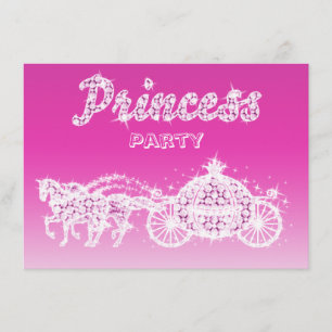 Princess Horses & Carriage Birthday Party Invitation