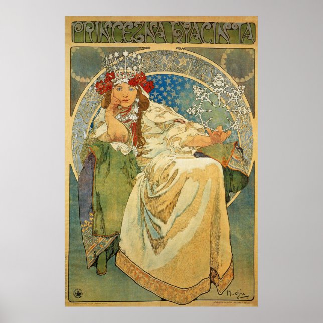 Princess Hyacinth by Alphonse Mucha Poster (Front)