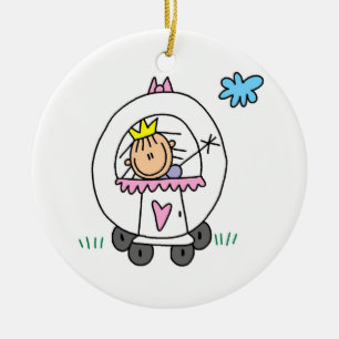 Princess in Carriage Ceramic Tree Decoration
