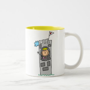 Princess in Castle Tower Two-Tone Coffee Mug