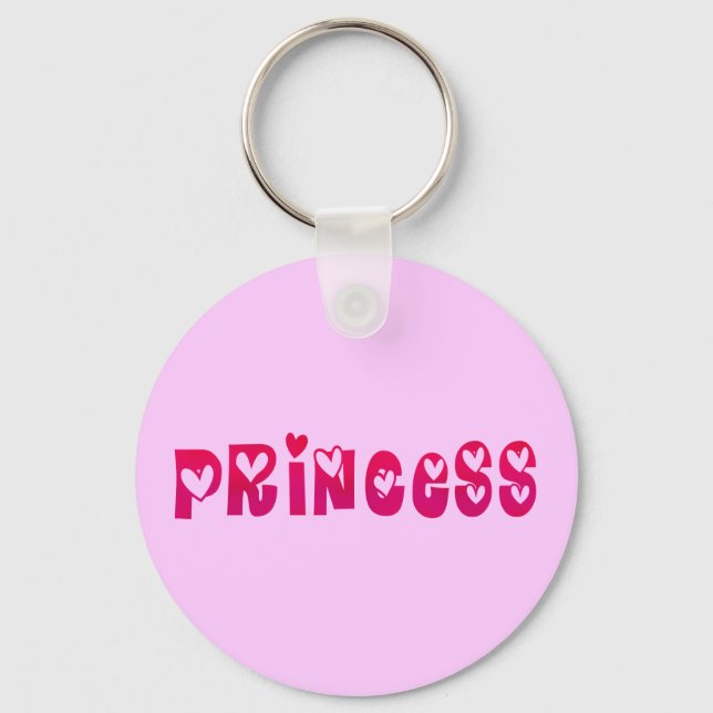 Princess in Hearts Key Ring (Front)