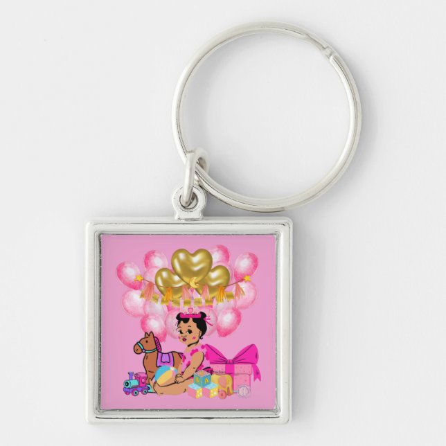 Princess in Pink  Key Ring (Front)