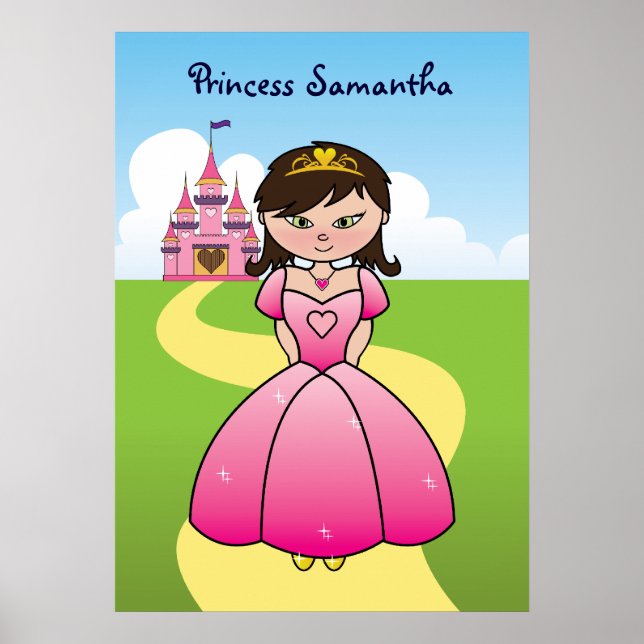 Princess in Pink Kids Room Decor Poster (Front)
