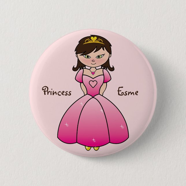 Princess in Pink Name Button (Front)