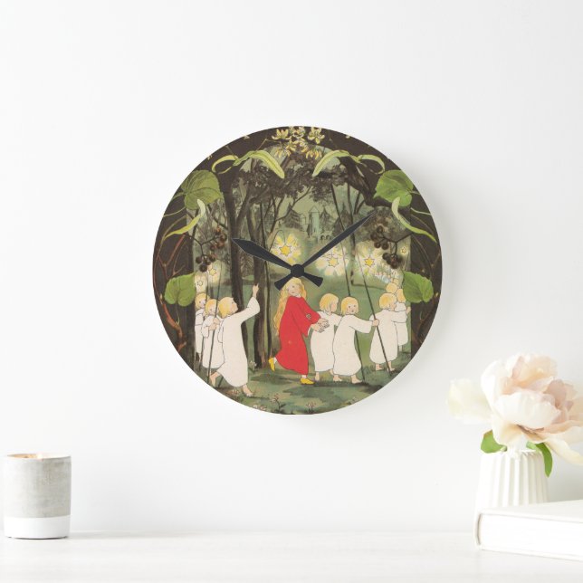 Princess in the Forest Sibylle Von Olfers Large Clock (Home)