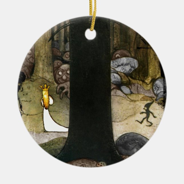 Princess in the Woods Ceramic Ornament (Front)