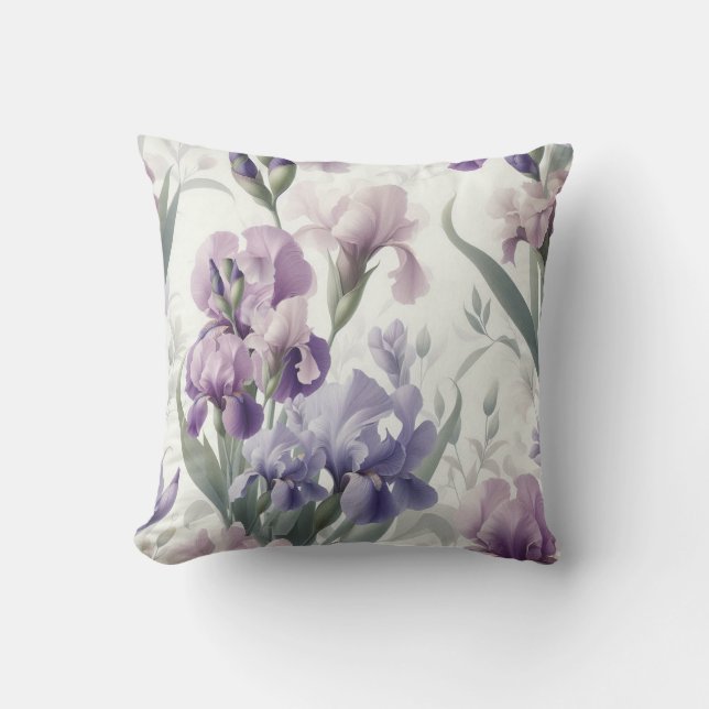 Princess Iris Throw Pillow (Front)