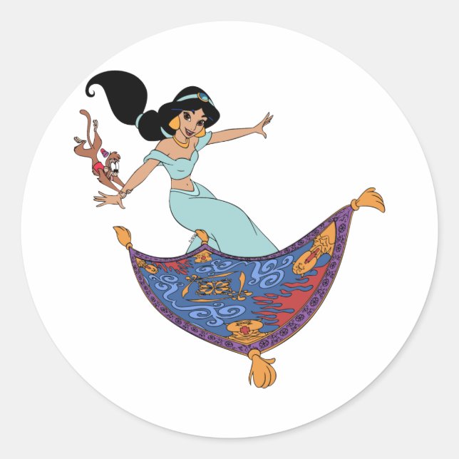 Princess Jasmine Classic Round Sticker (Front)