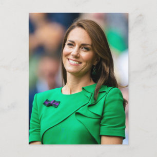 Princess Kate green stylised Postcard