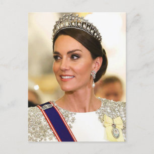 Princess Kate white stylised Postcard