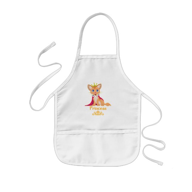 Princess Kitten Kids Apron (Front)