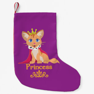 Princess Kitten Small Christmas Stocking